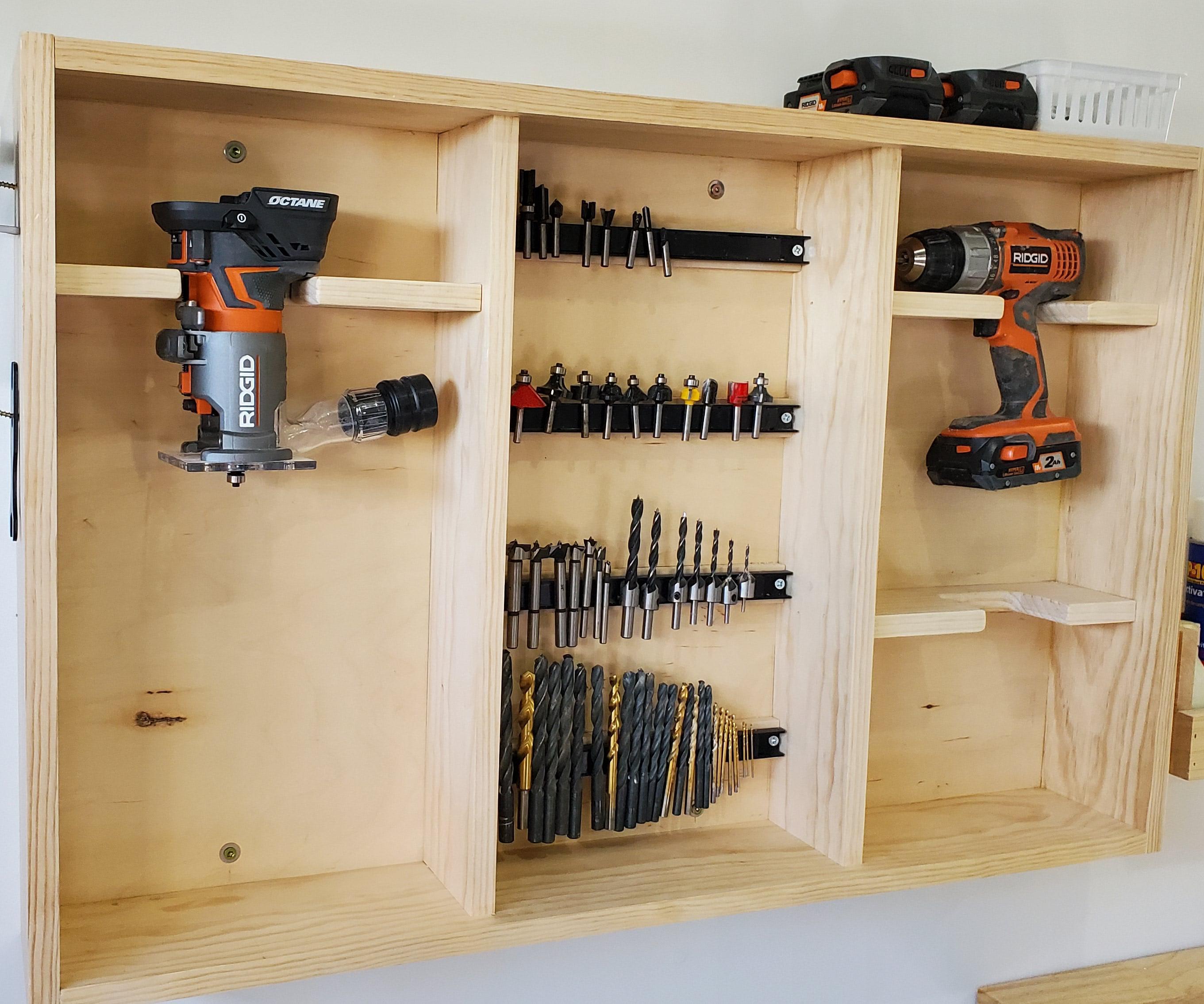 Custom Tool Wall Organizer | Router and Drill Station