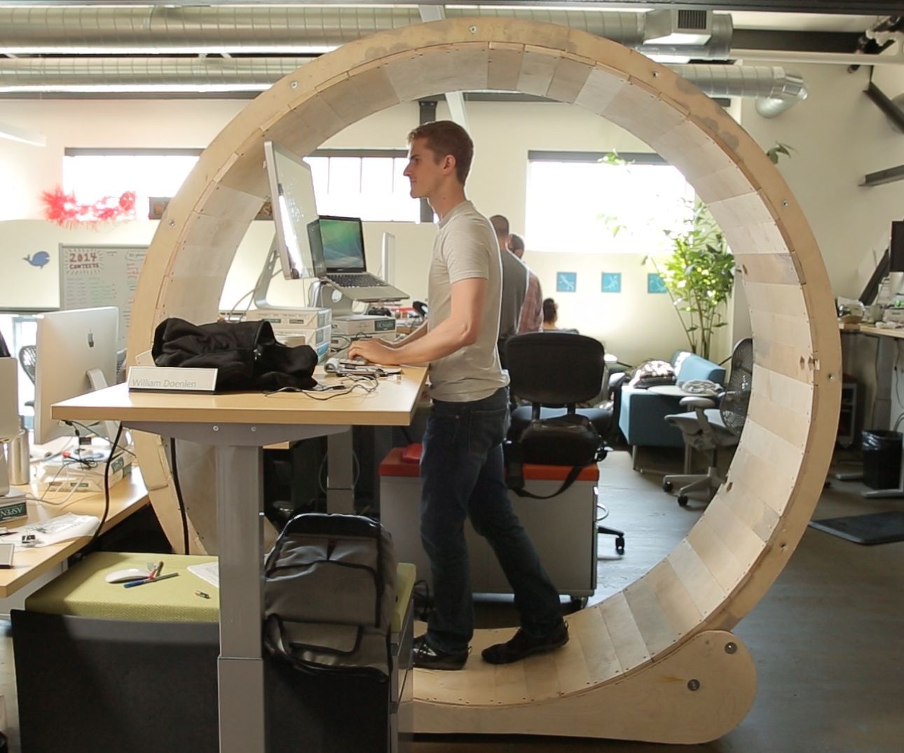 Hamster Wheel Standing Desk