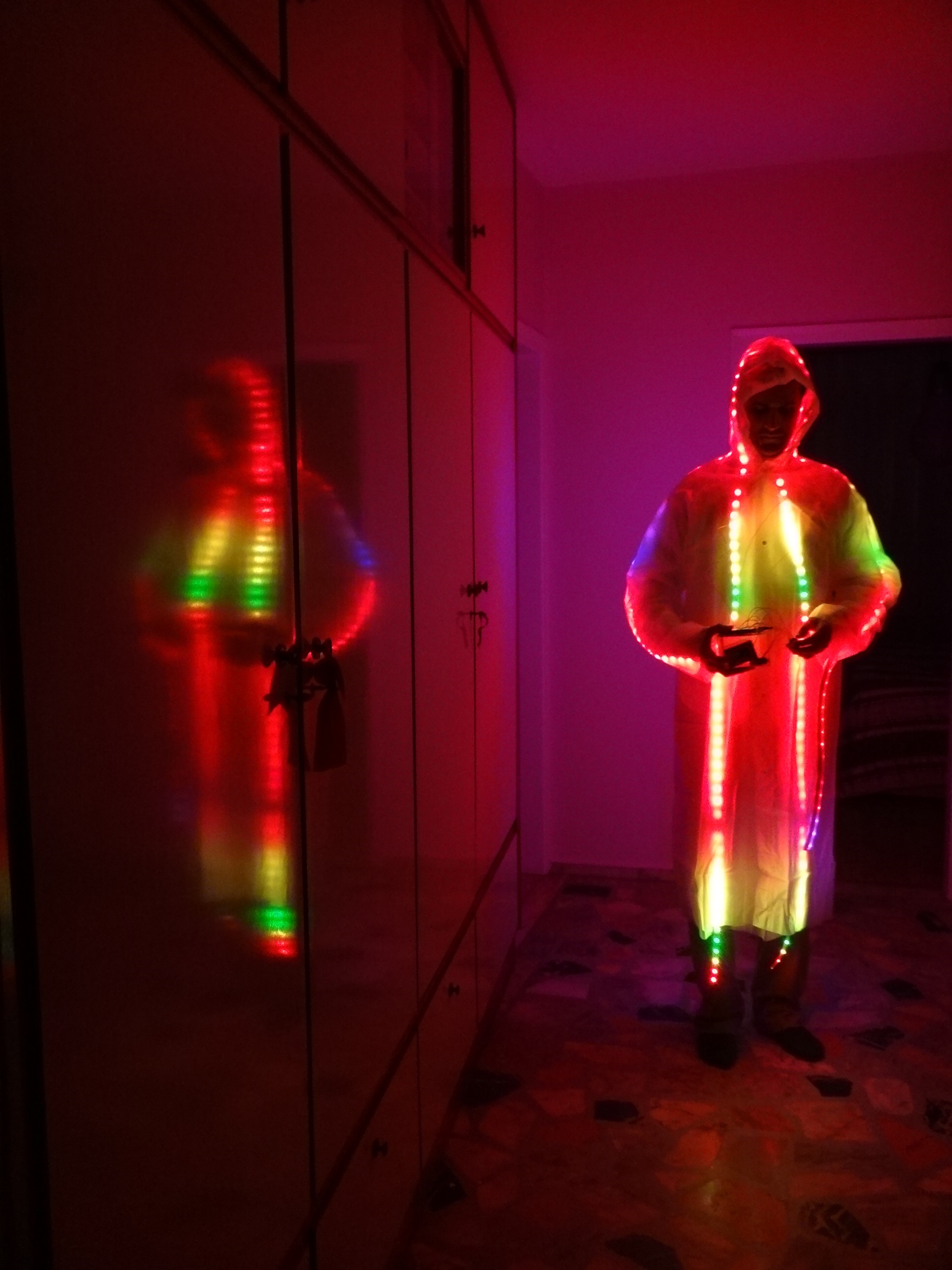 The LED Strip Jellyfish Costume With Arduino & LPD8806 Led Strips