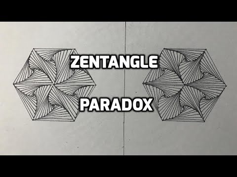 How To Draw Complex Zentangle Paradox Design For Beginners, Doodle Art Tutorial Drawing Step by Step