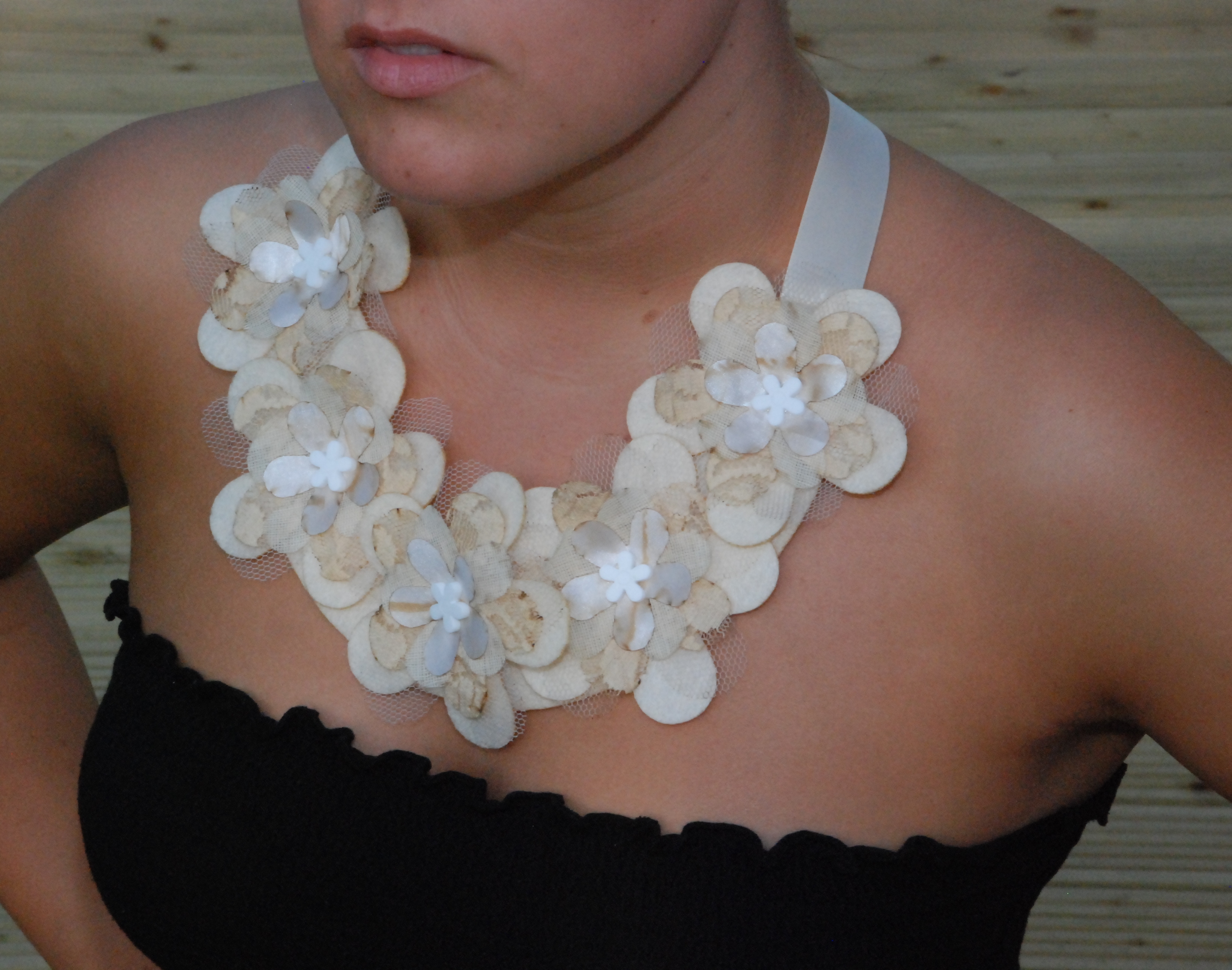 Laser Cut Layered Flower Necklace