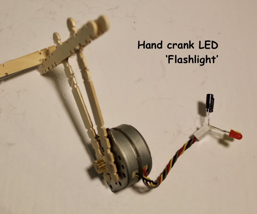 Hand Crank LED 'flashlight'