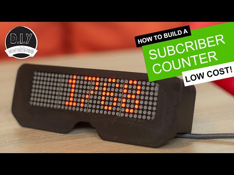 DIY Low Cost Youtube Subscriber Counter Display - (Easy build, No soldering, Wemos D1, 3D Printable)