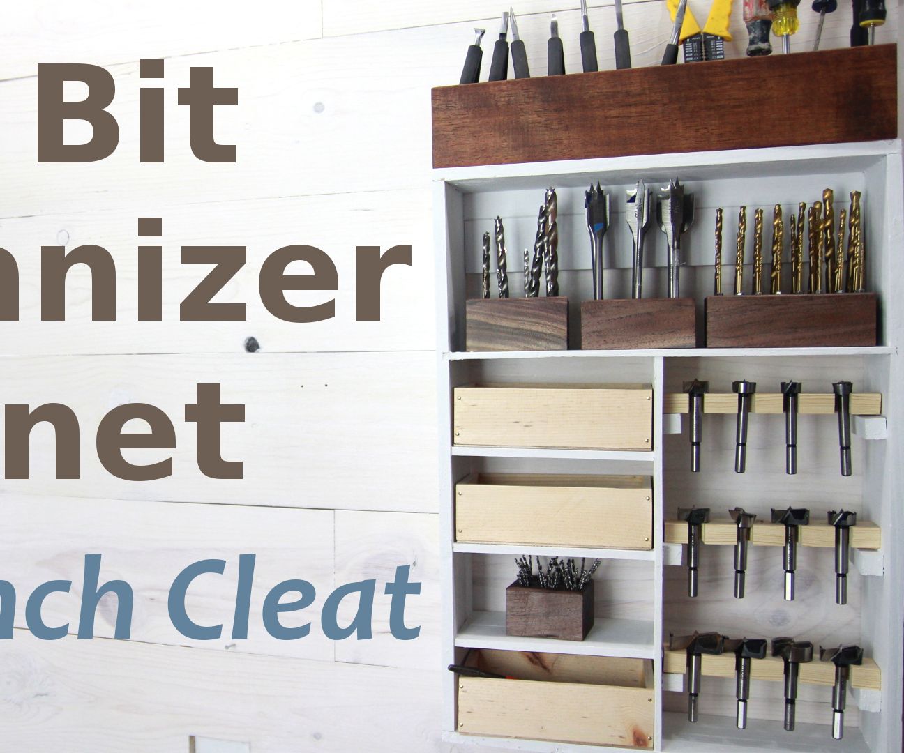 Drill Bit Cabinet W/ French Cleat