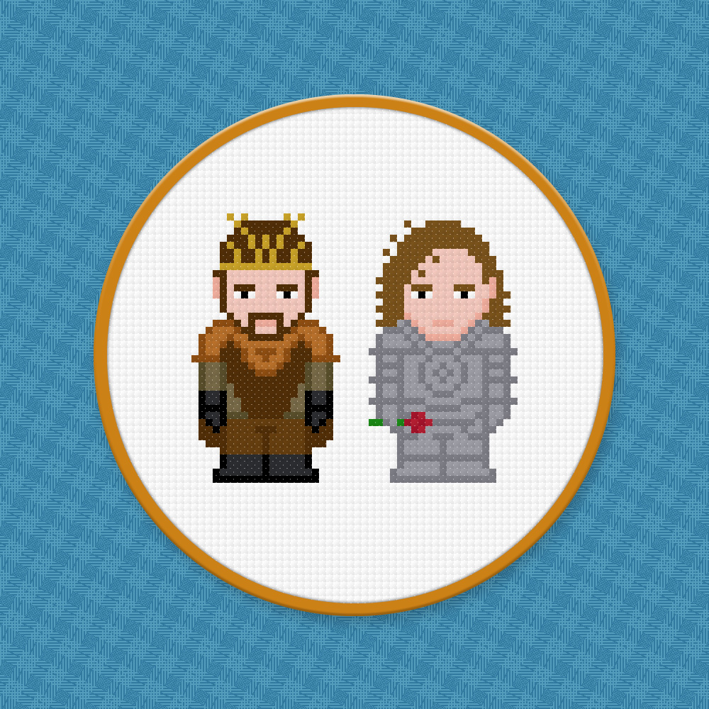 Renly Baratheon and Loras Tyrell - Game of Thrones - Free PDF Cross Stitch Pattern