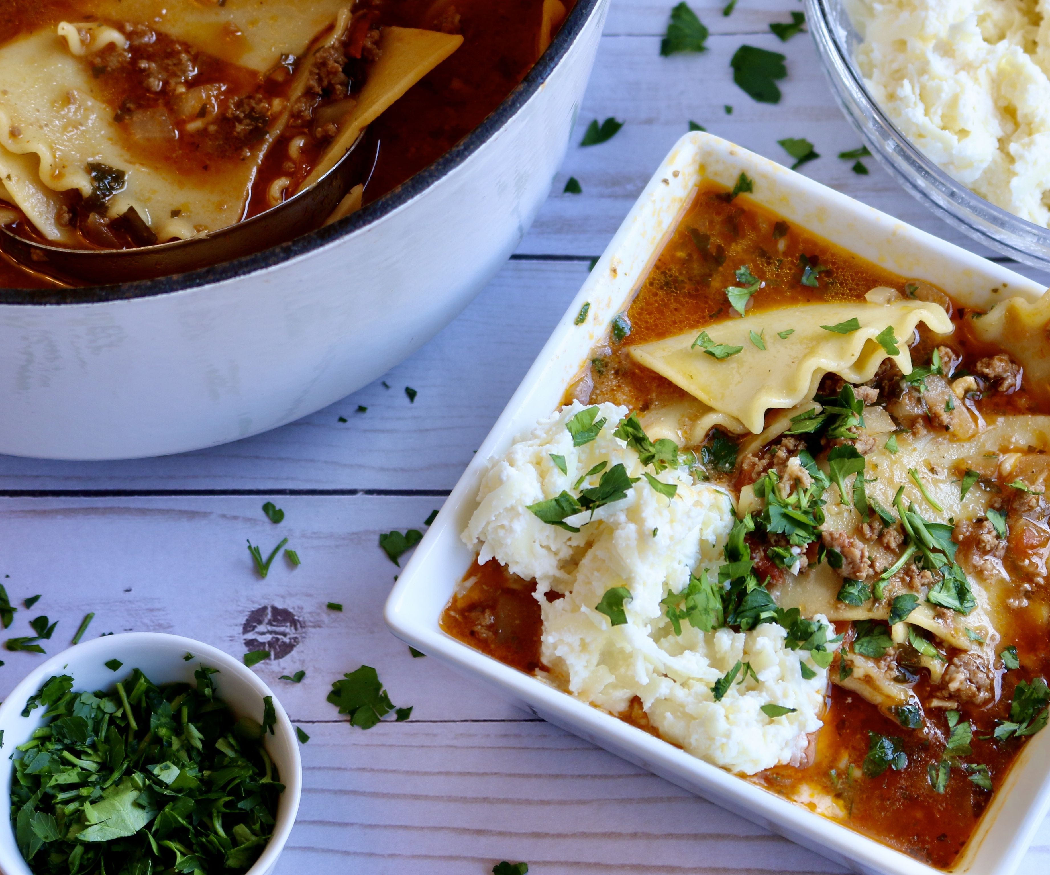 Lasagna Soup | One Pot Meal