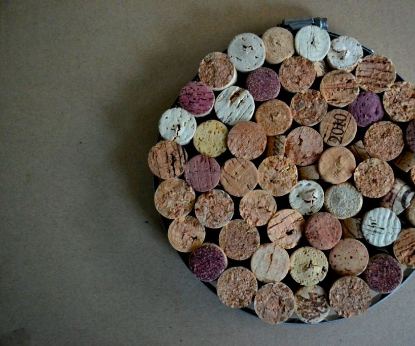 Salvaged Cork Trivet/Pinboard