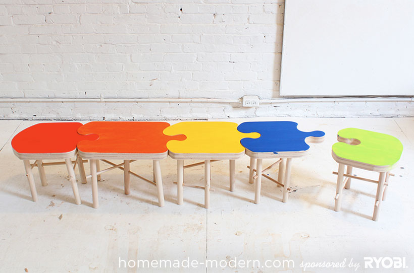 HomeMade Modern DIY Puzzle Stool