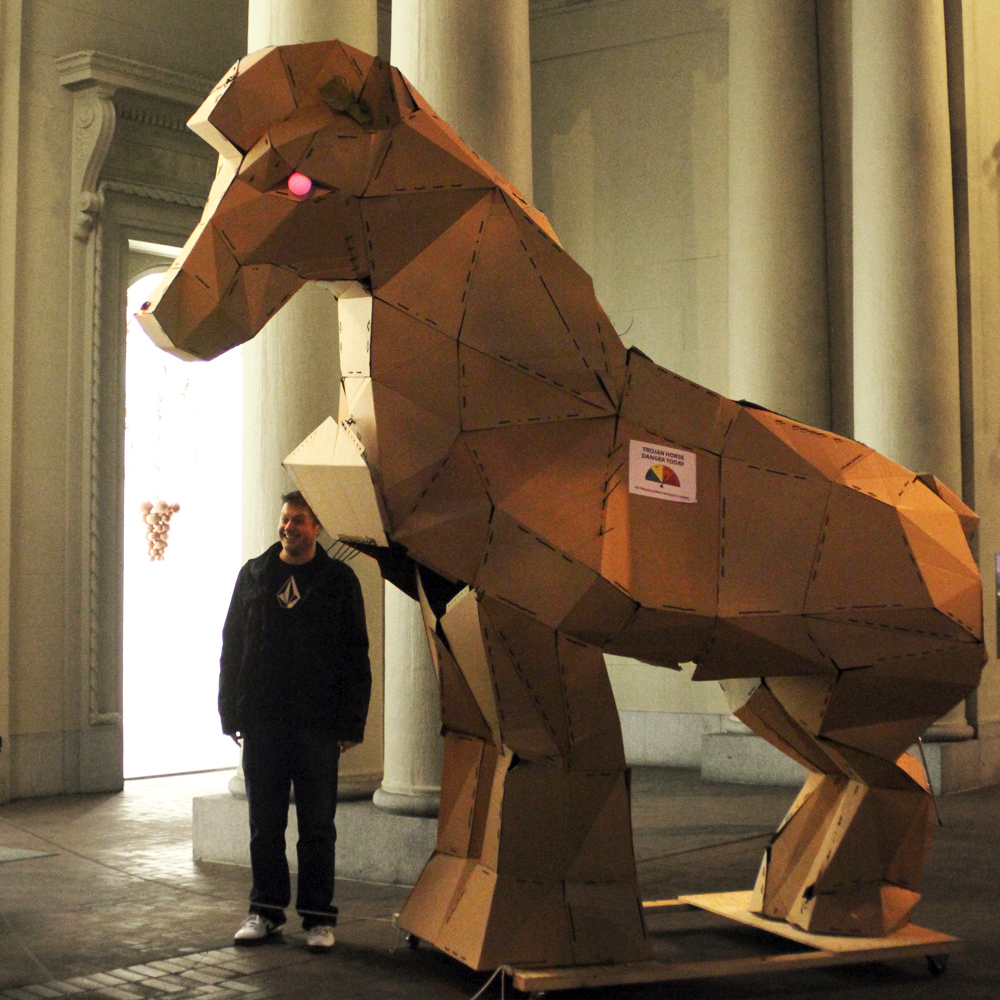 Giant Papercraft Trojan Horse