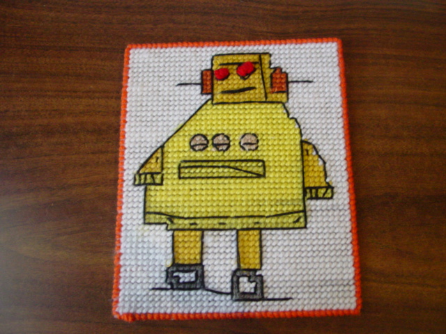 Instructables Robot Plastic Canvas!