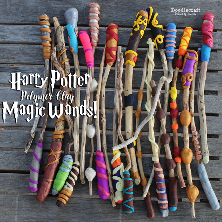 harry potter wizard witch magic wands diy polymer clay craft kids fun party prop costume accessory simple quick sculpey fimo bake hard (2).JPG