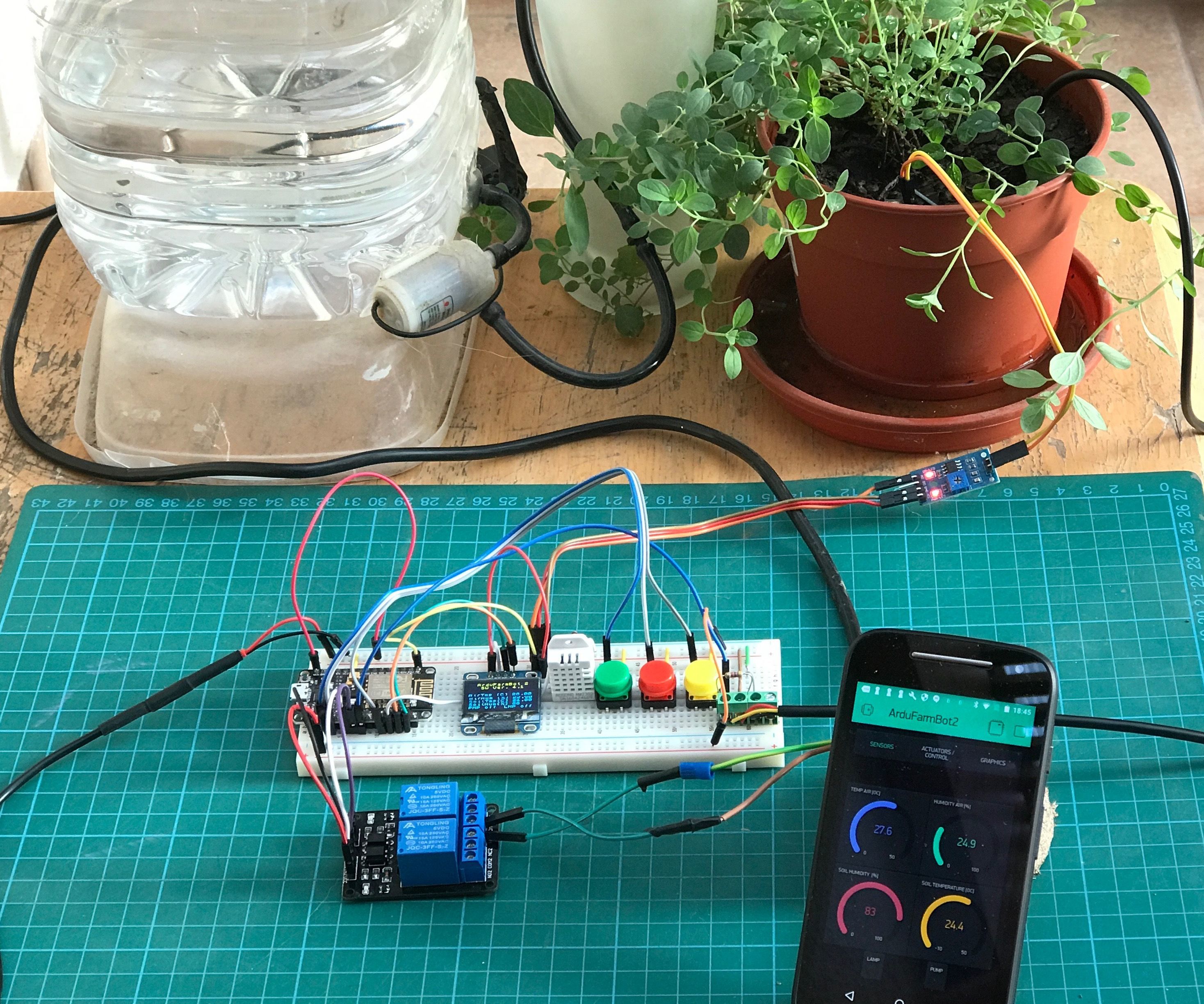 Automatic Gardening System With NodeMCU and Blynk, the "ArduFarmBot 2"