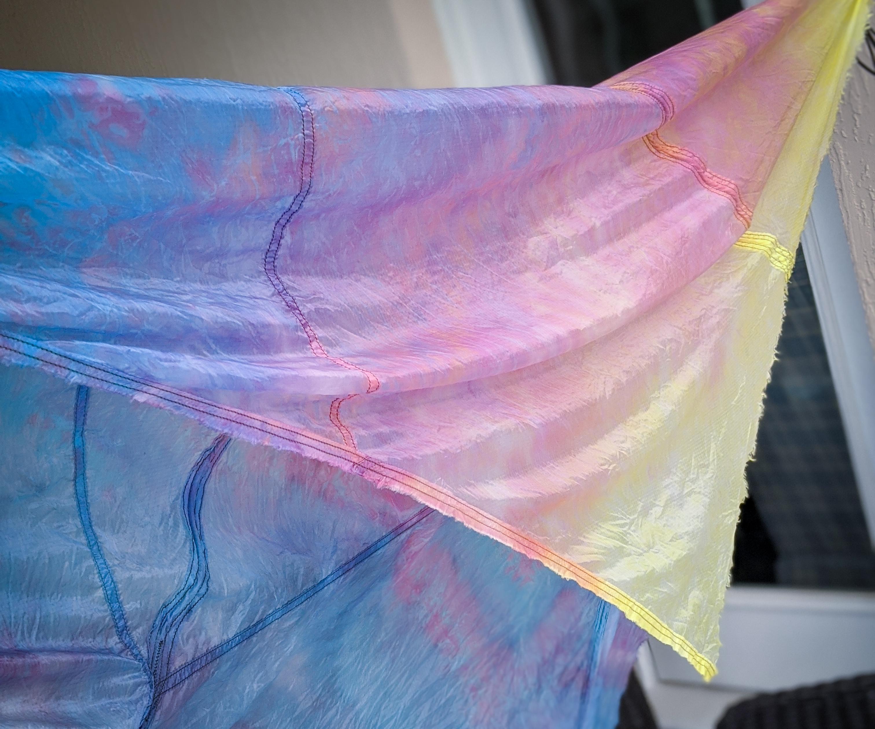 How to Dye a Parachute for Photography and Play Silks