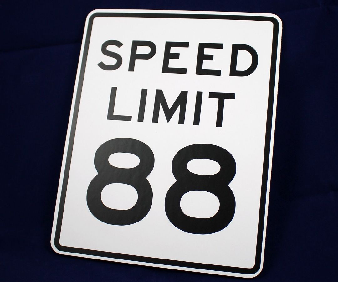 88 MPH Back to the Future Speed Signs