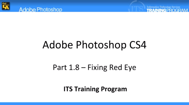 Fixing Red-eye: Adobe Photoshop (1.8)