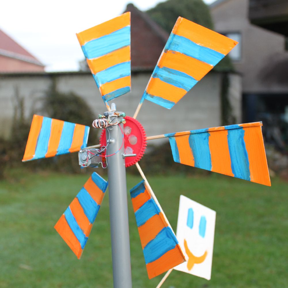 Mass Producing LED Powering Wind Turbines in a Kids Workshop