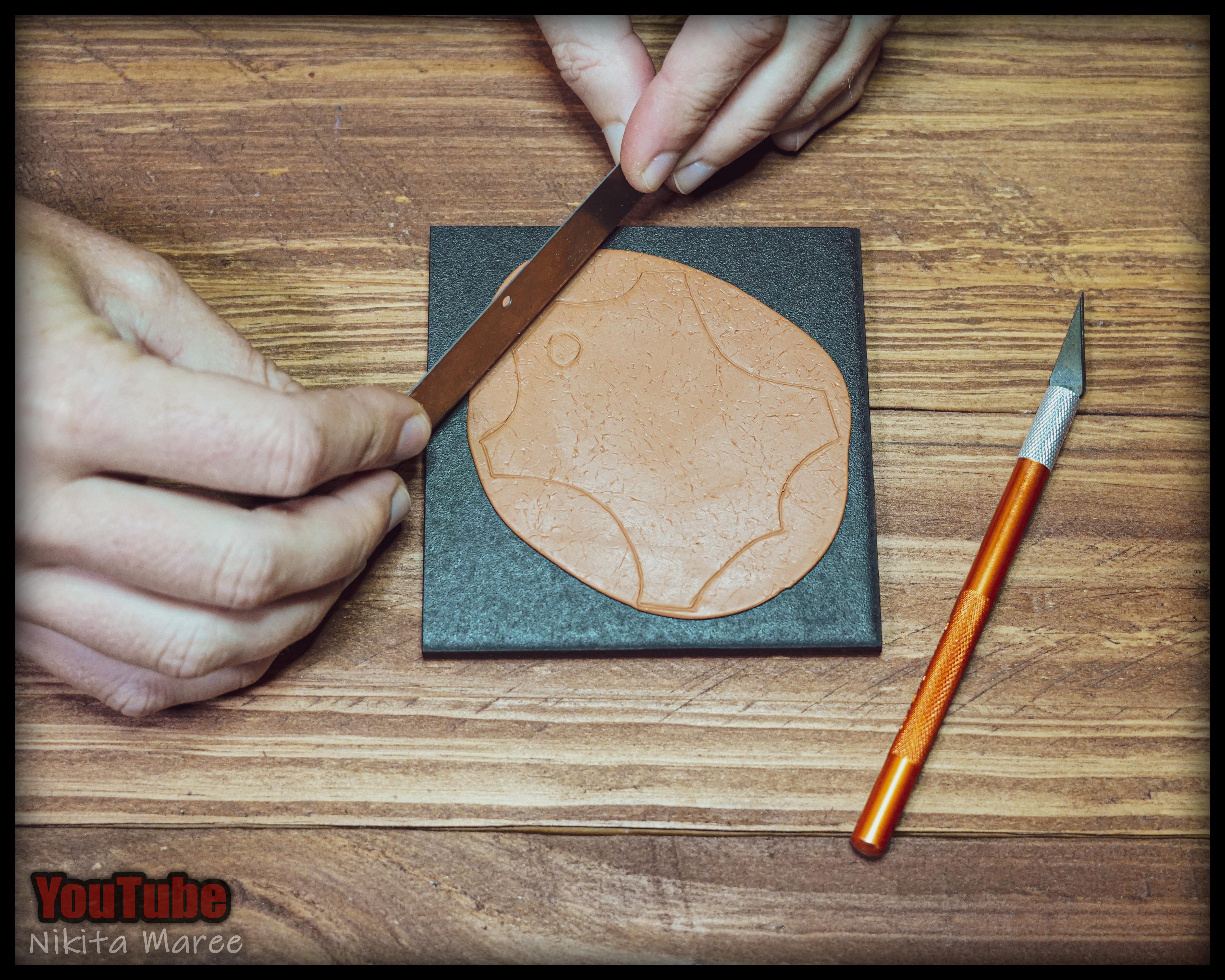 How to make polymer clay look like real leather. Faux Leather made from Polymerclay. Polymerclay tutorials (16).jpg