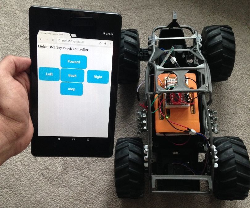 Remote Controlling a Toy Truck Over WiFi - Using LinkIt ONE