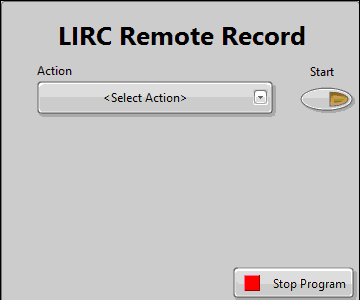 LIRC - LabVIEW - Recording Remote Profile