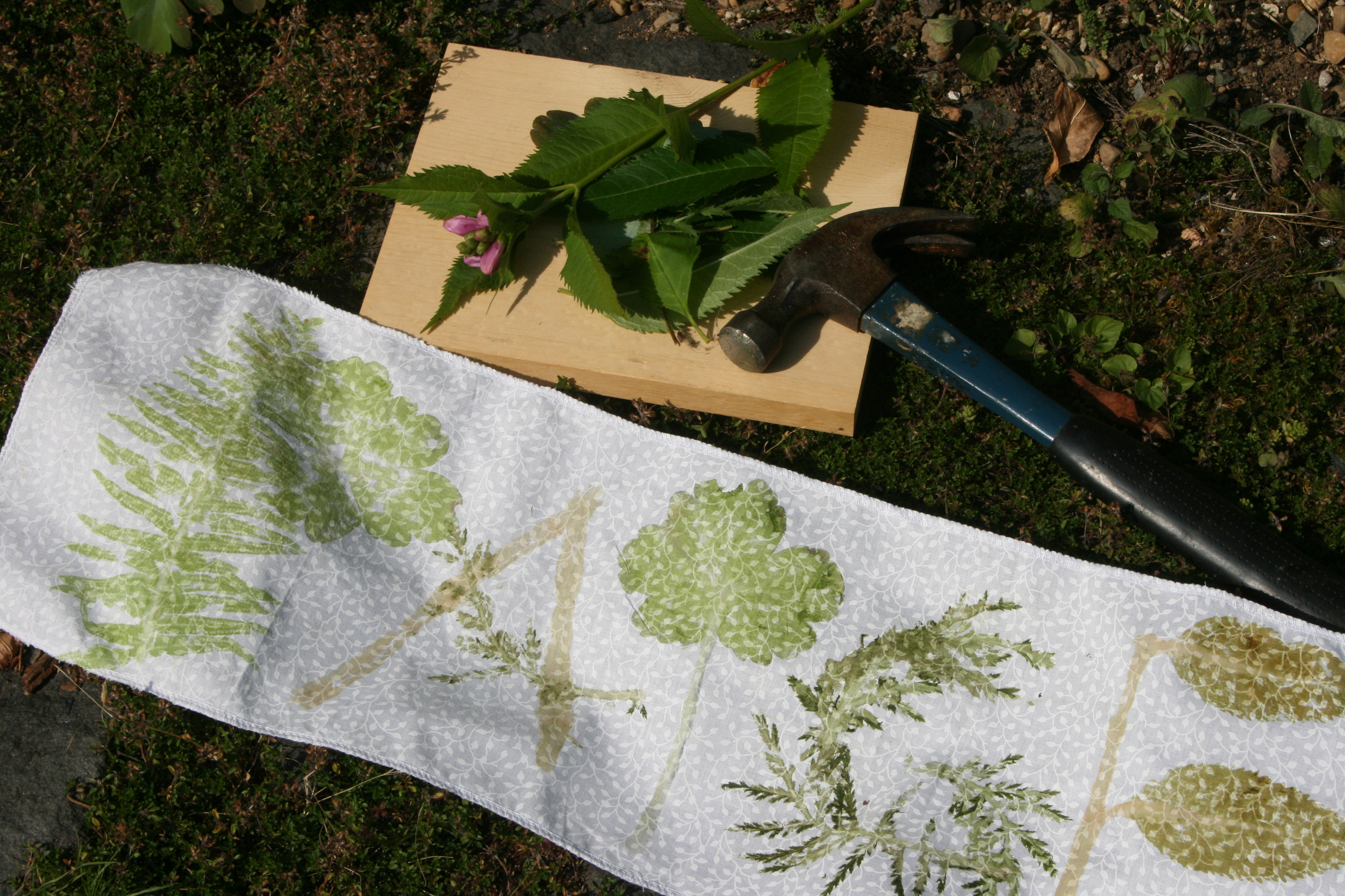 Hammering: Natural Fabric Dye