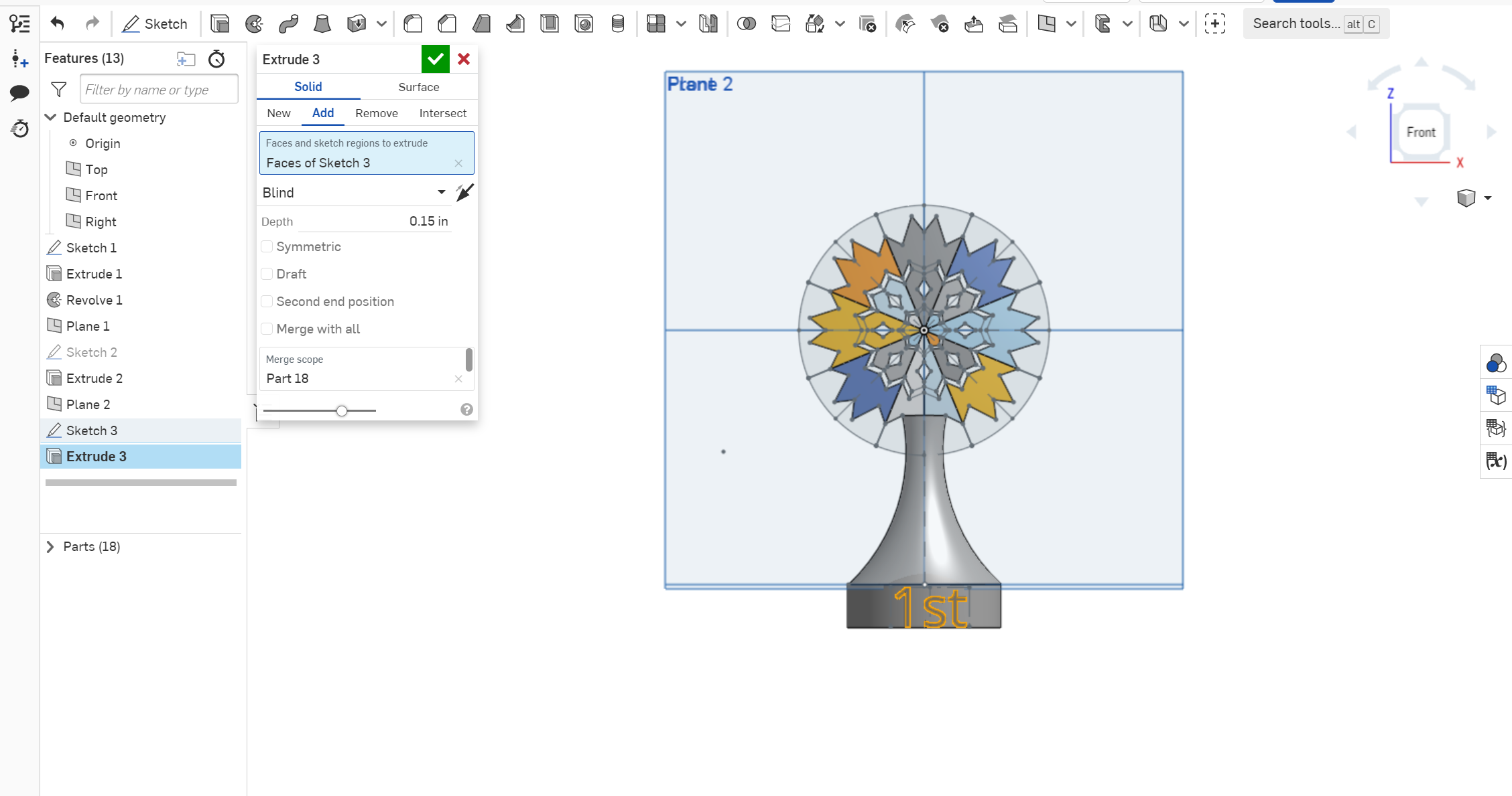 2FloresAngel3dPrintedSnowflakeTrophy - step 2 _ Part Studio 1 - Google Chrome 12_5_2022 6_38_24 PM.png