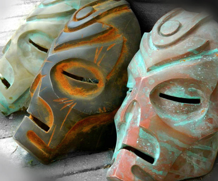 Cold Metal Casting and Patina on Skyrim Dragon Priest Masks