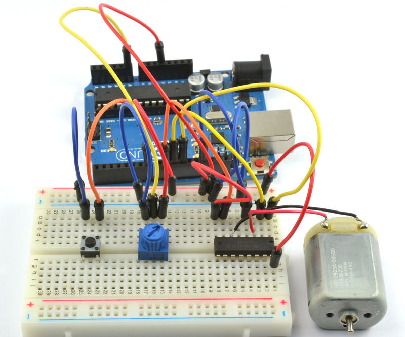 Arduino DC Motor Speed and Direction L293D