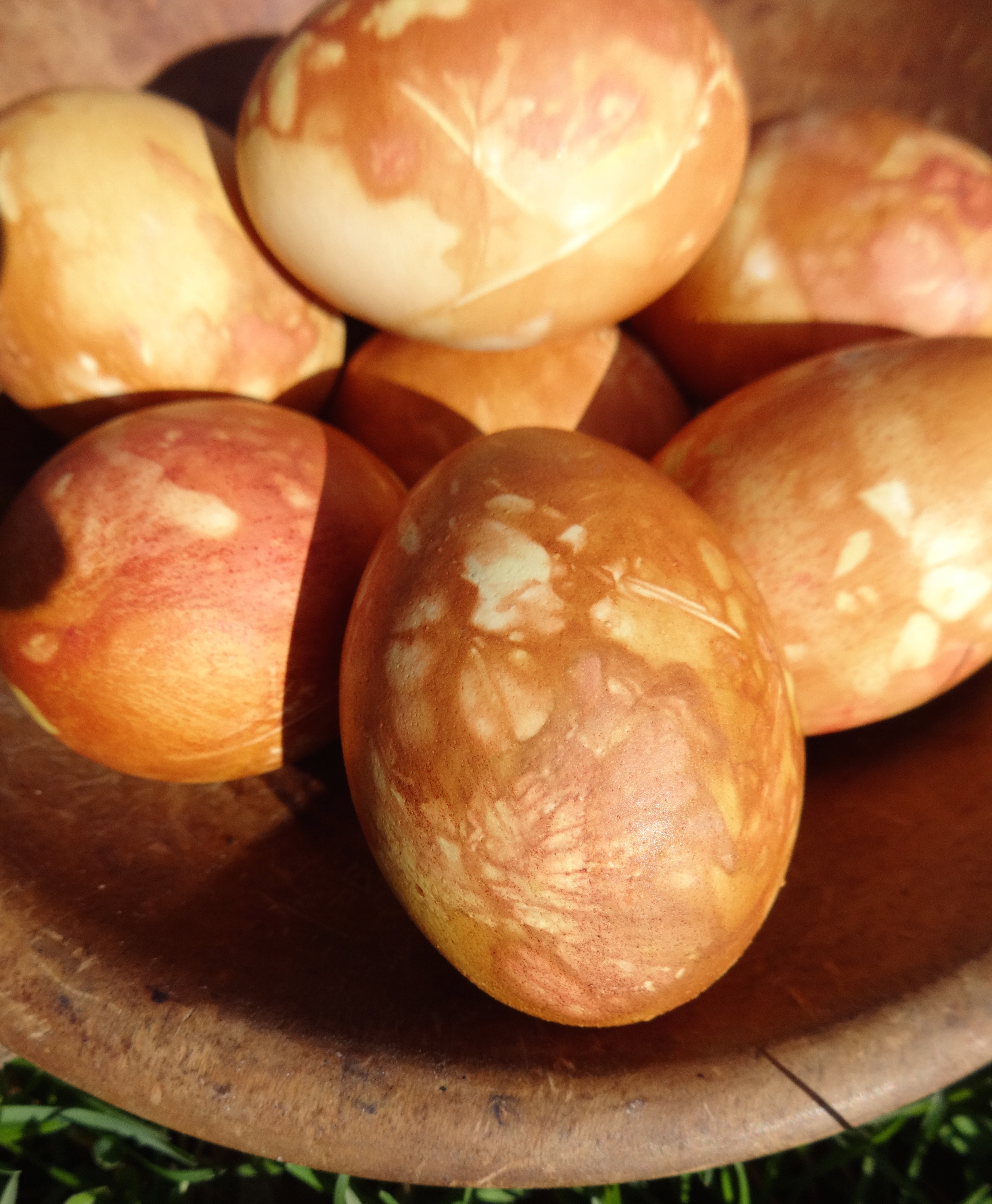 Dutch Dyed Easter Eggs With Flowers & Onion Skins