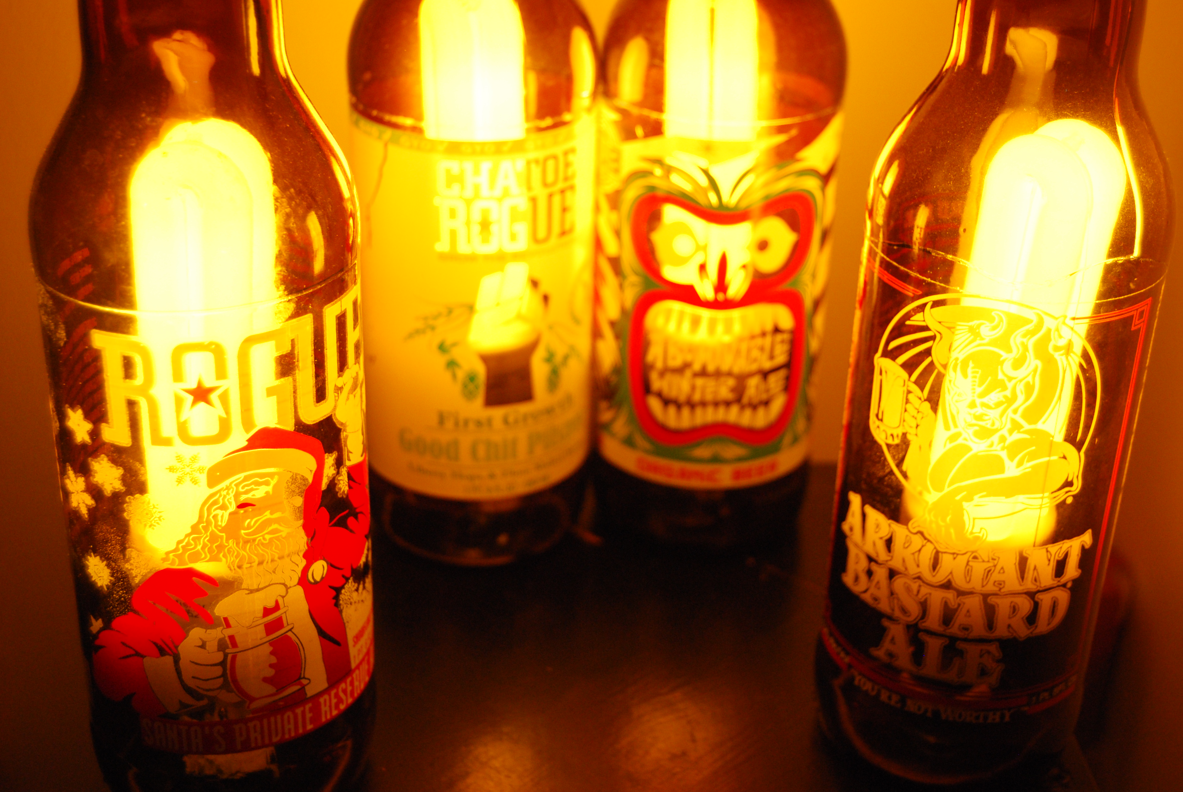 Beer Bottle Lamps