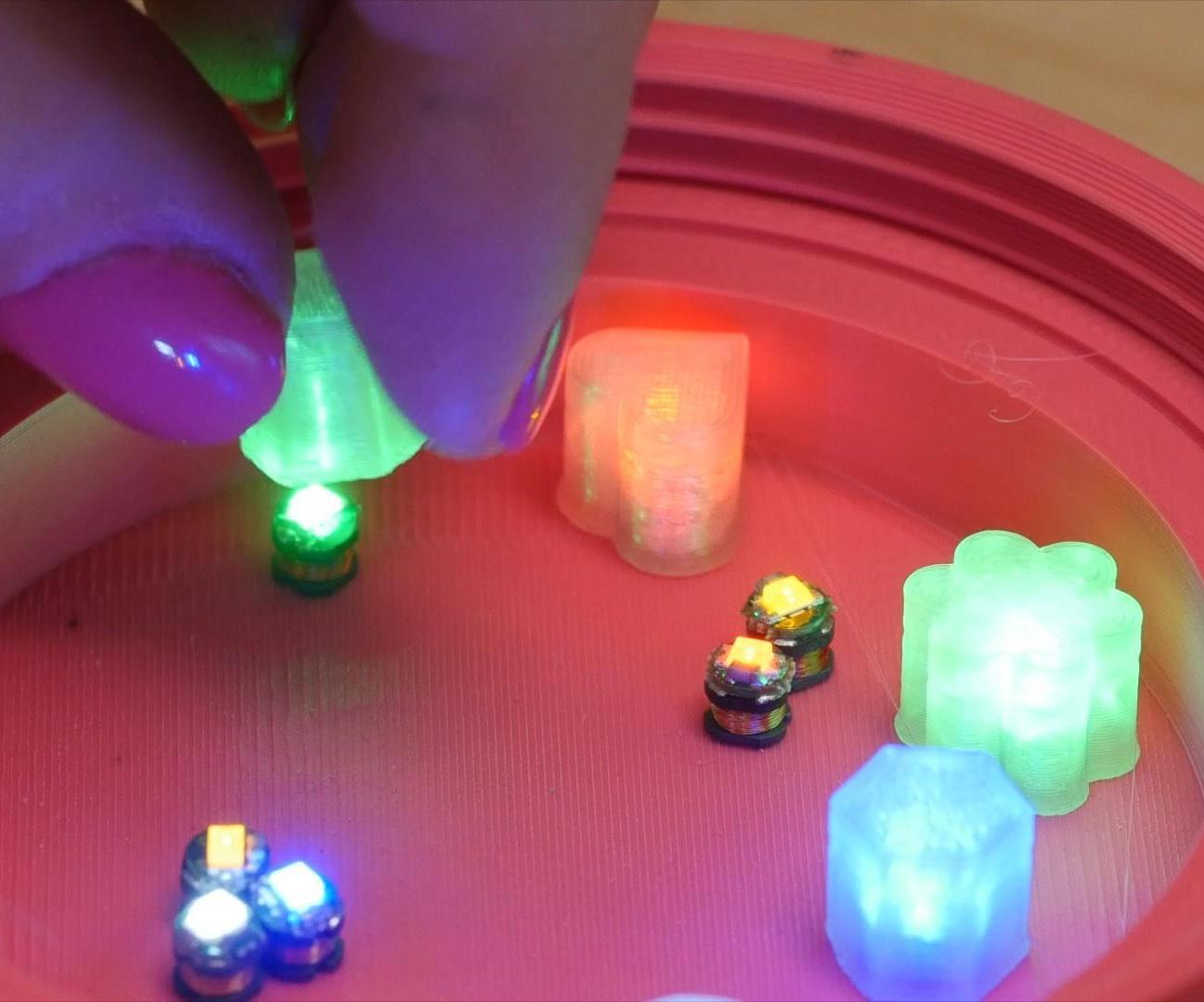 3D Printed Light-Up Kaleidoscope With Wireless LEDs