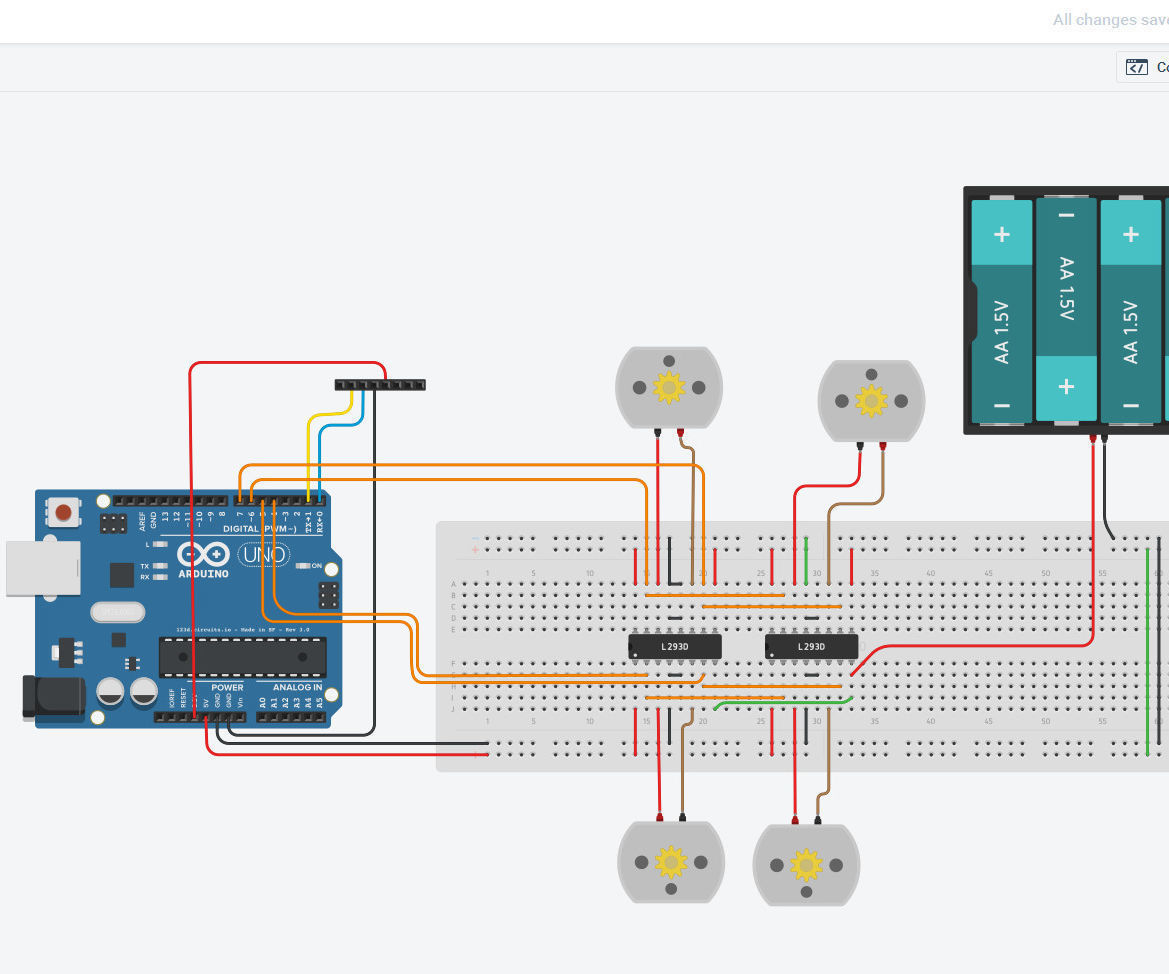 Custom Motor Driver Shield for Arduino Uno(4 Motors)