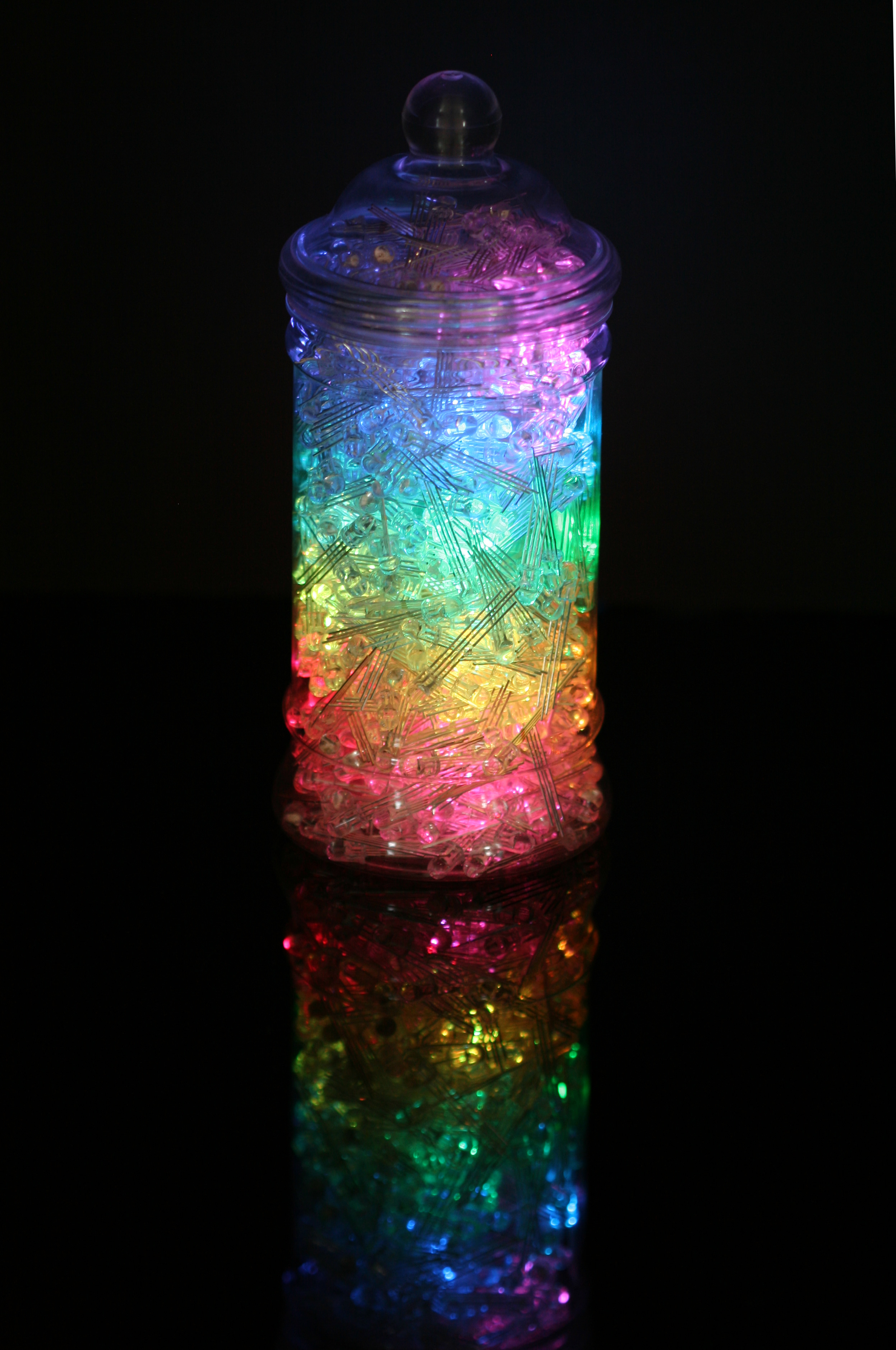 Rainbow Jar - RGB Pixel Strip Controlled Via Arduino