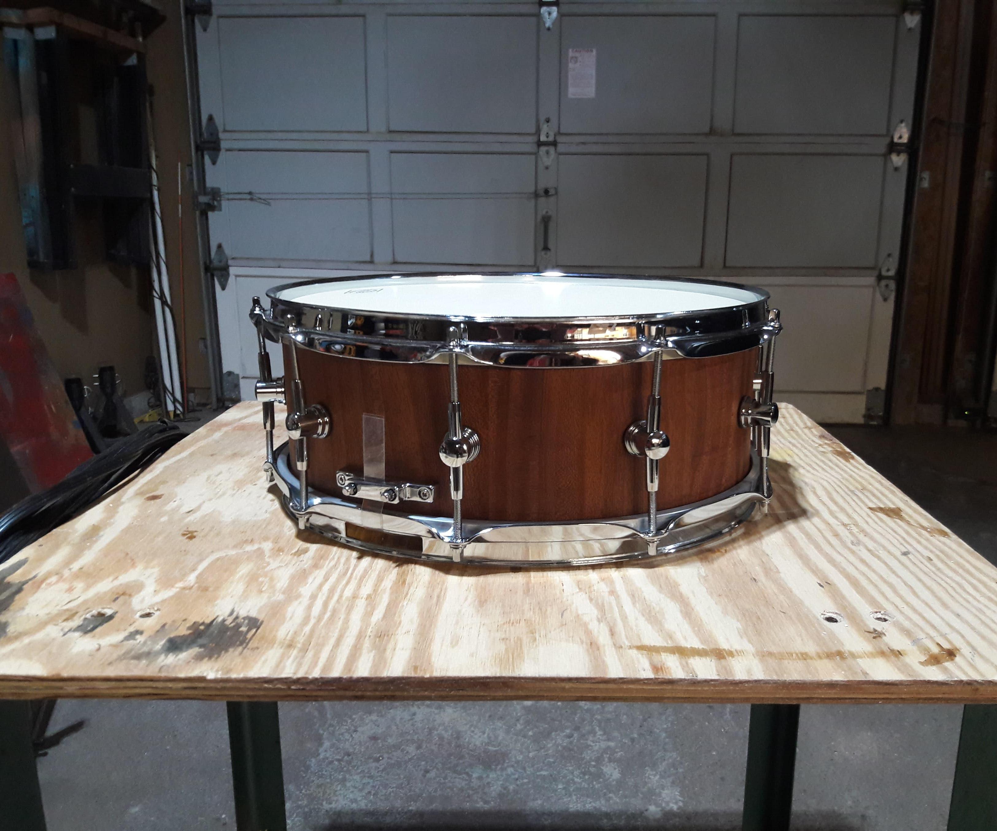 Sapele Stave Snare Drum