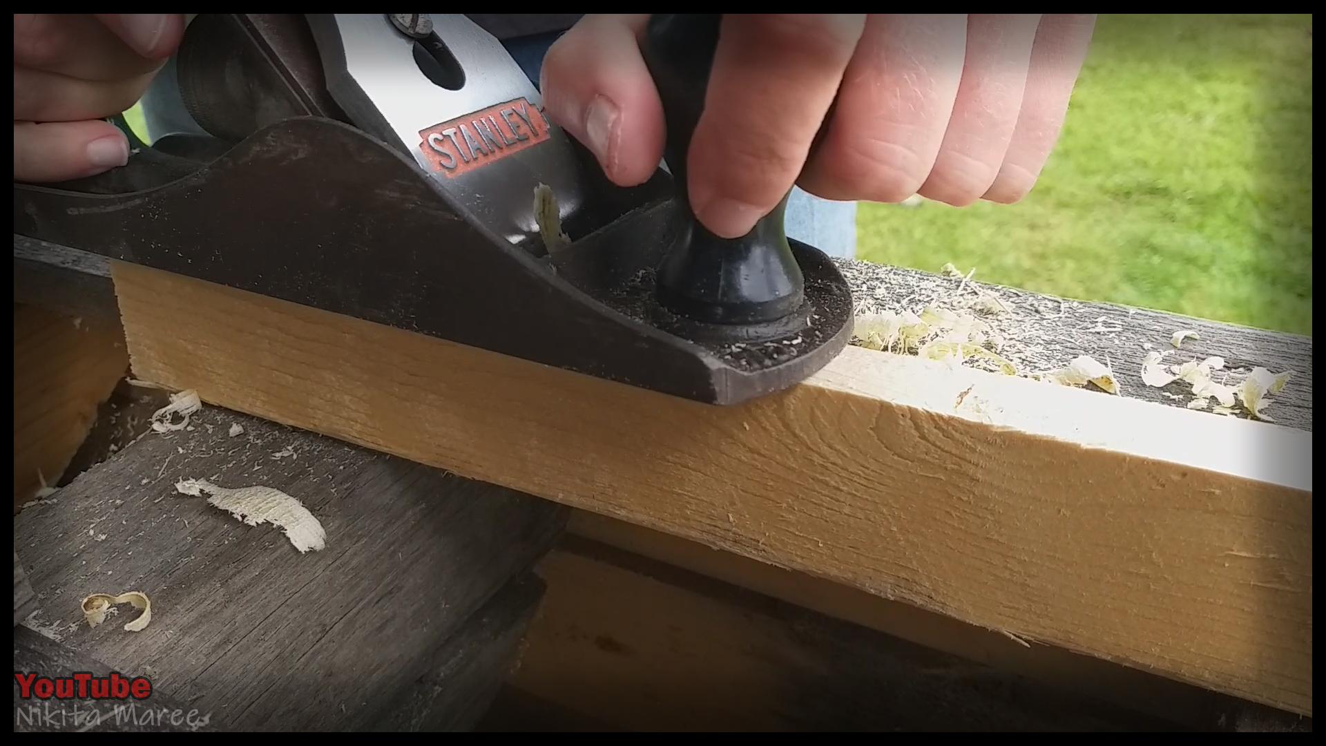 DIY planter box made from pallet wood. How to build a garden planter box. Making a plant box from palings. Woodworking (36).jpg