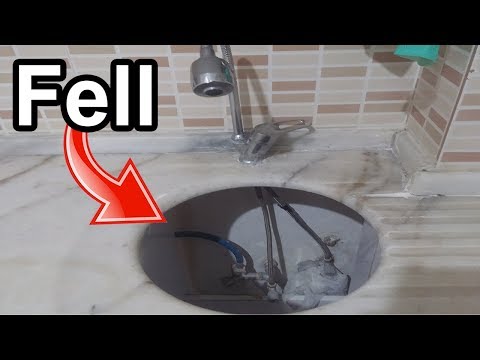 How to Re-Glue an Undermount Sink that fell from the Countertop | Marble/Granite kitchen Sink repair