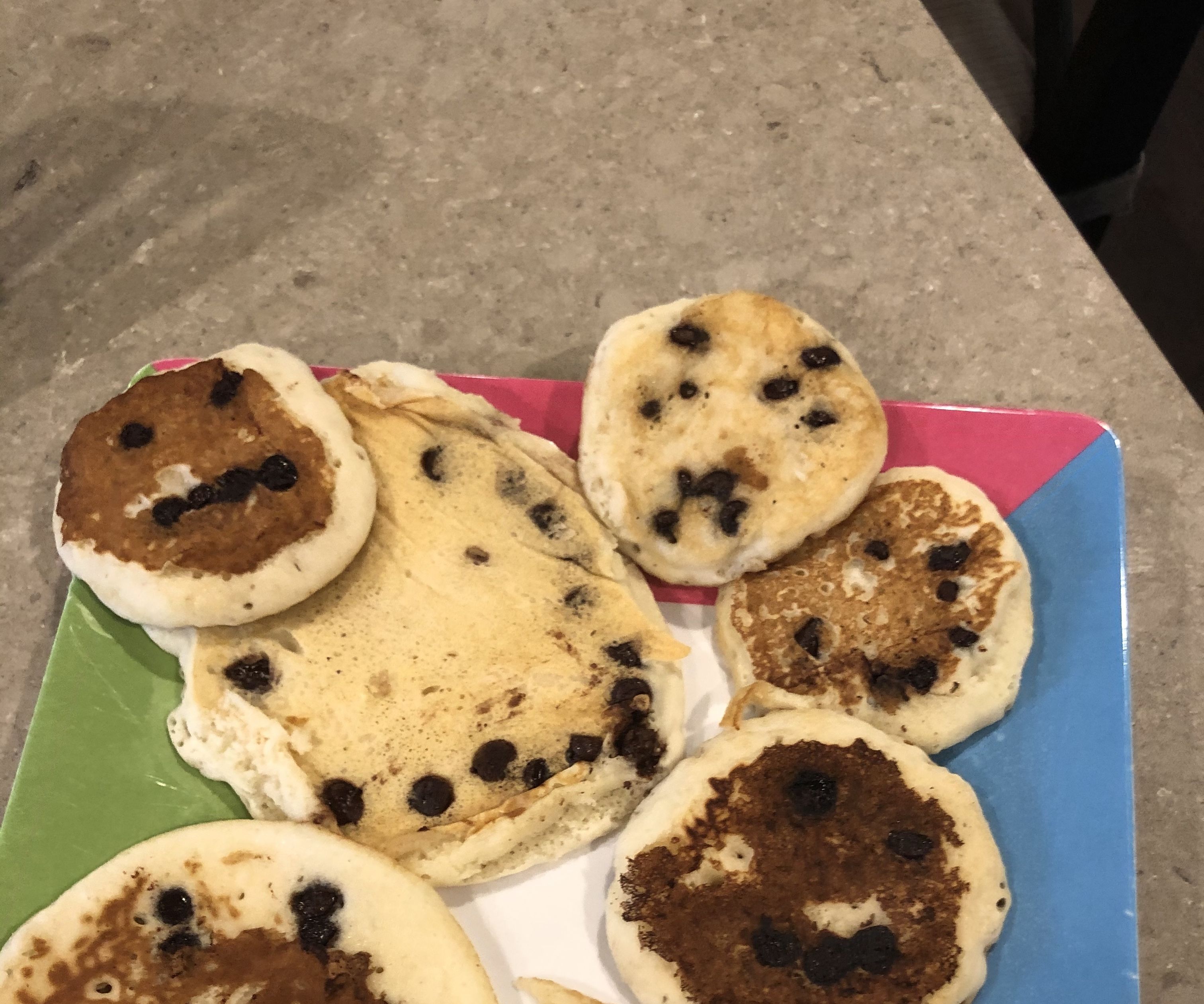Emoji Chocolate Chip Pancakes
