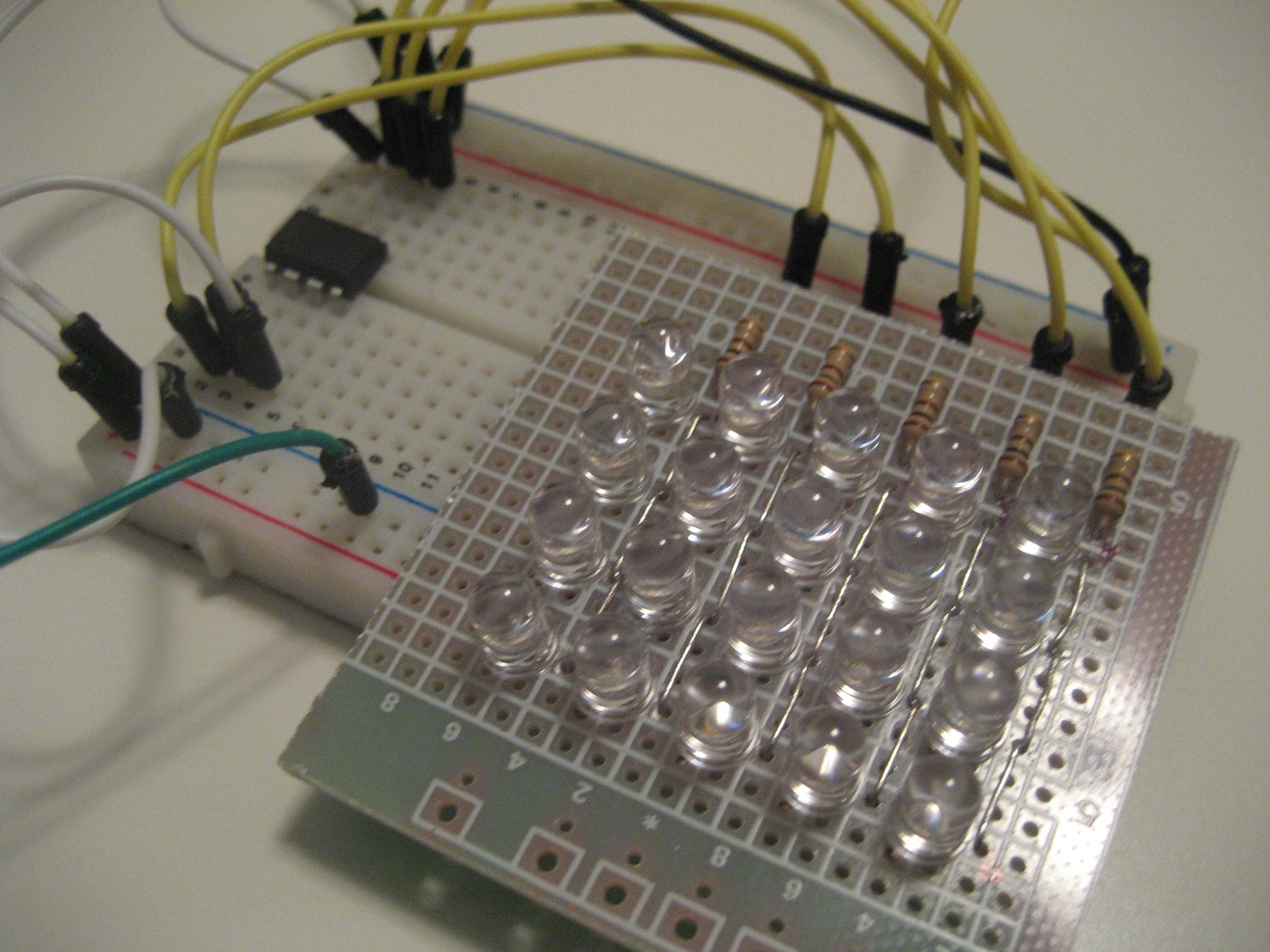 Creating a Charlieplexed LED Grid to Run on ATTiny85