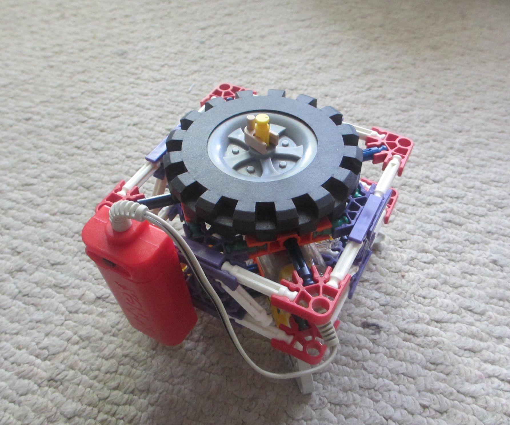 Decorative K'NEX Toothbrush Holder With Rotating Display Stand