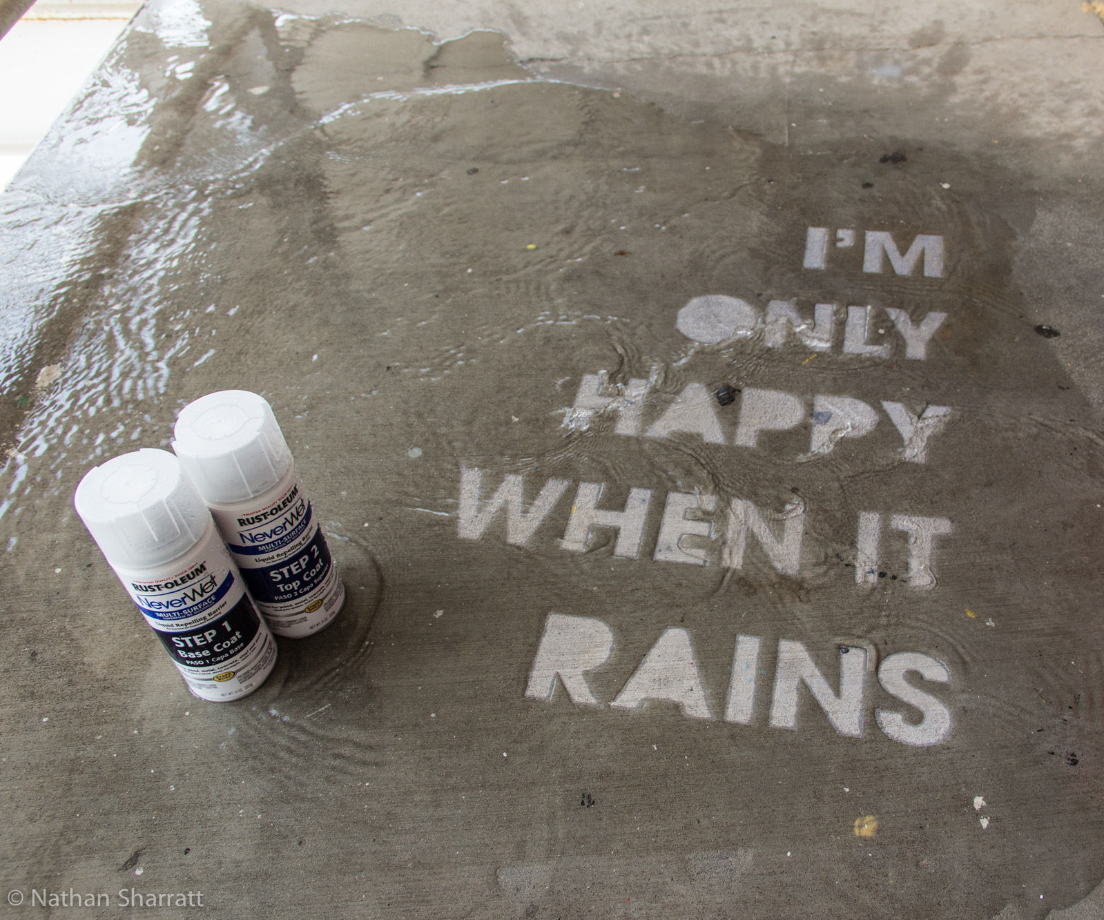 How to Make Rain Drawings With NeverWet Superhydrophobic Coating