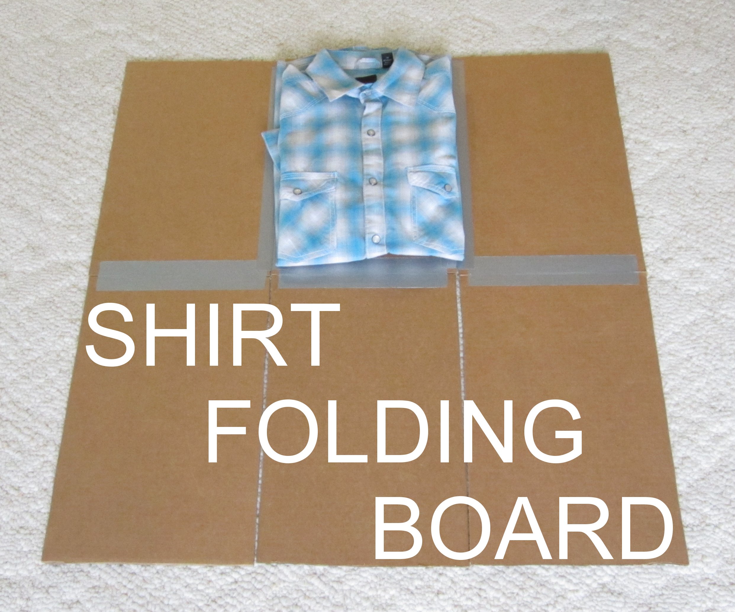 Shirt Folding Board From Cardboard and Duct Tape