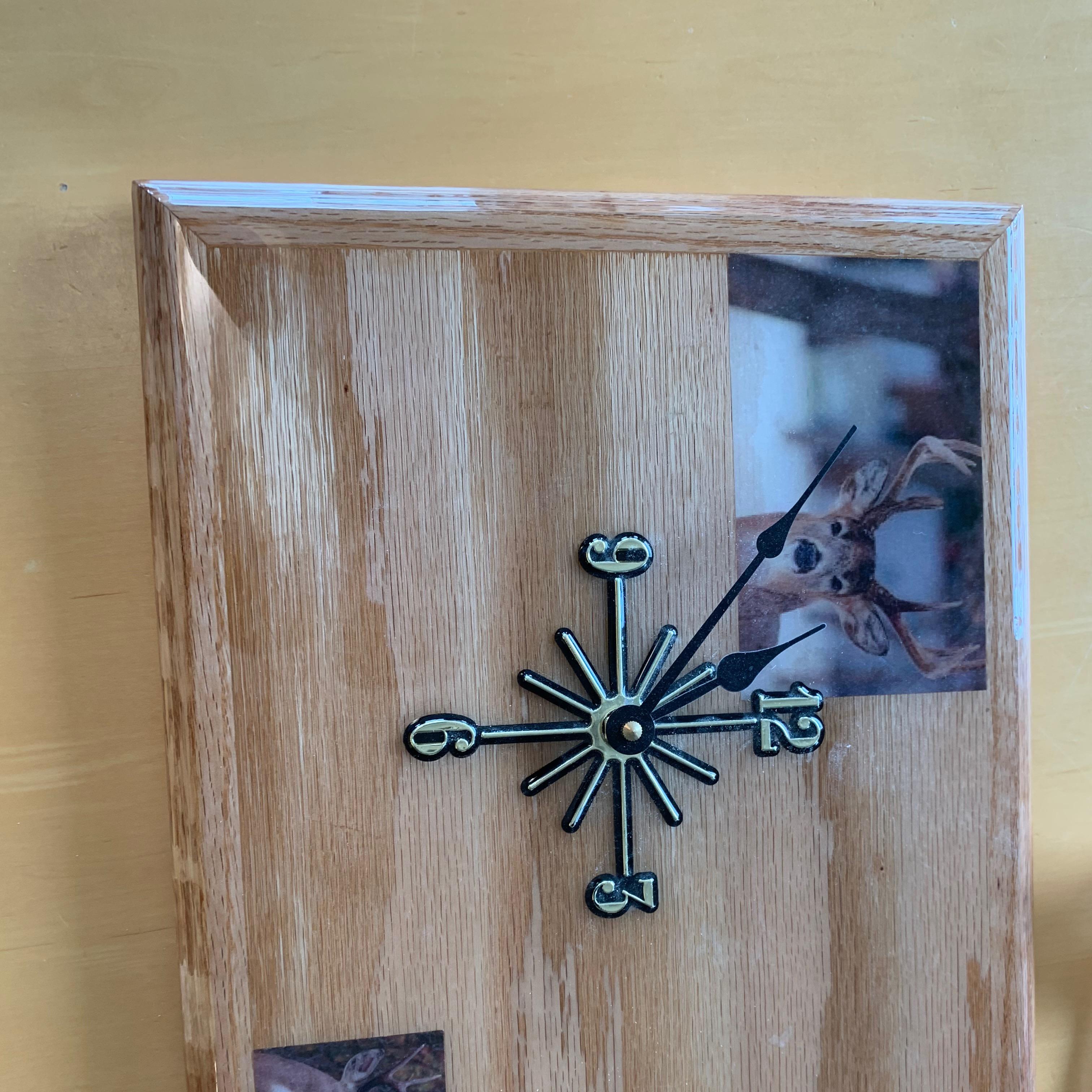 Clear-coated Picture Clock