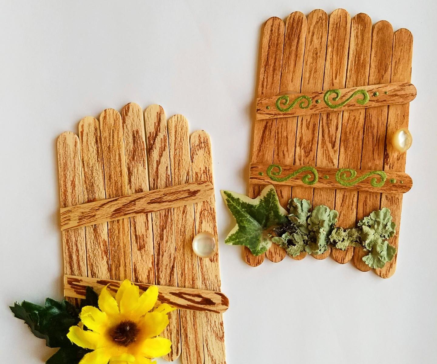 Popsicle Stick Fairy Doors