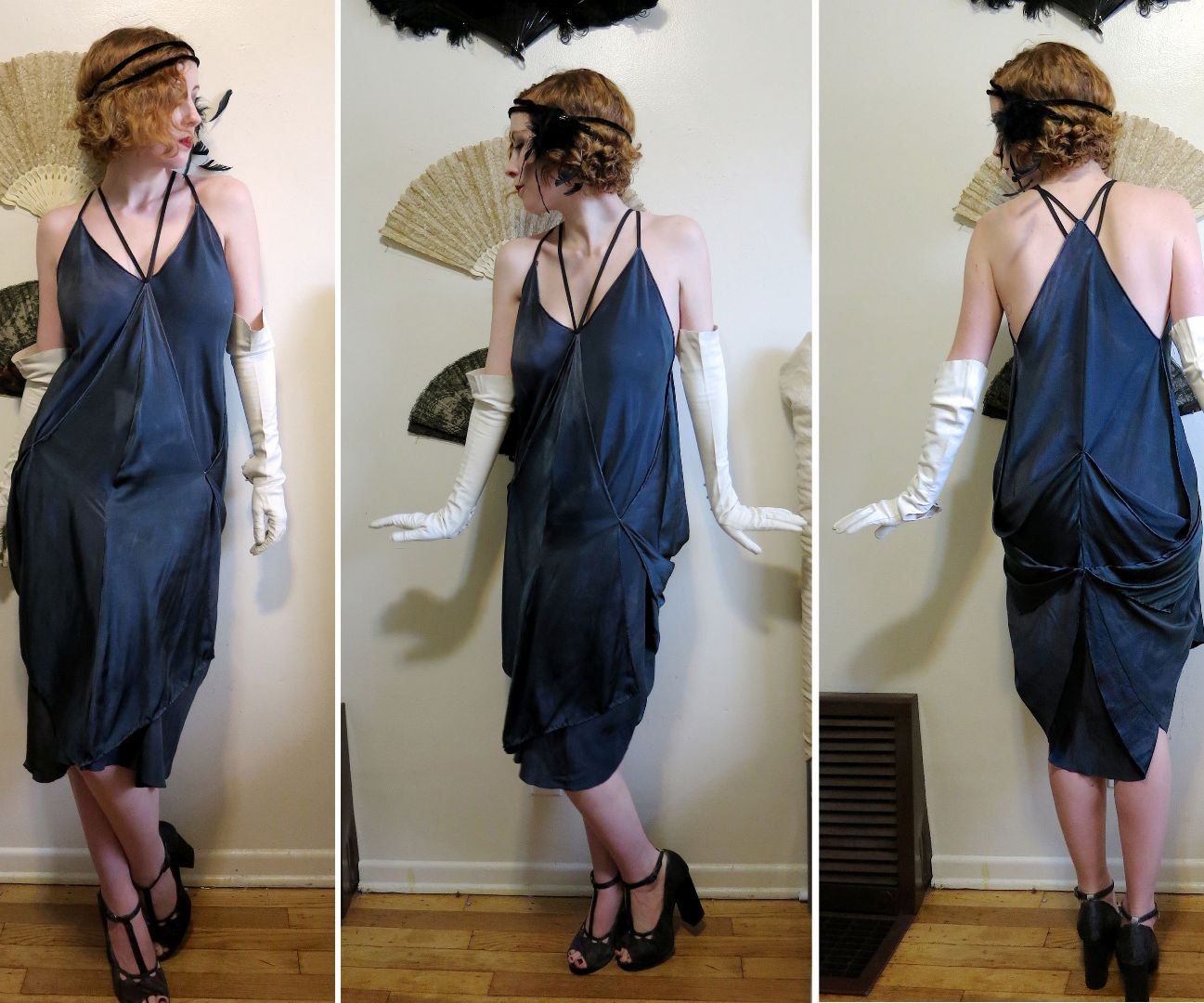 Turn 3 Silk Scarves and 3 Seams Into a 1920s Style Handkerchief Dress 