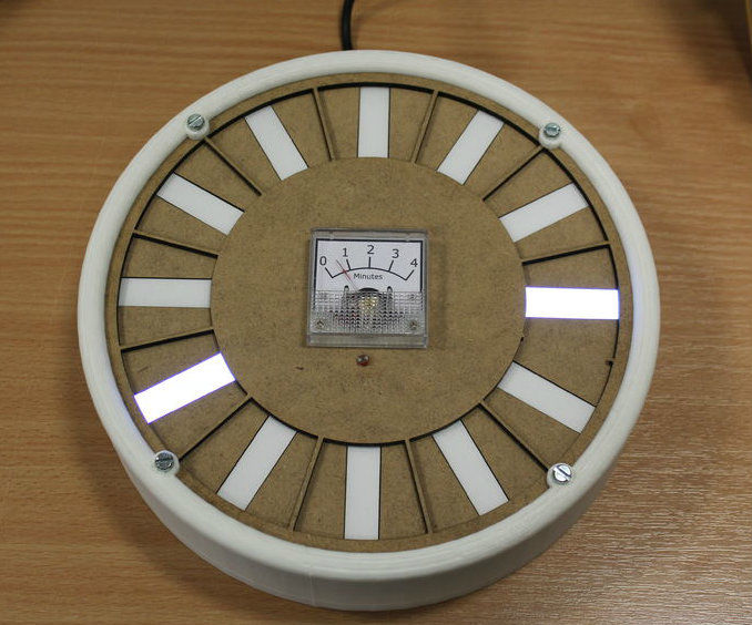 Arduino LED Backlight Clock With Pulsing Minute Hand