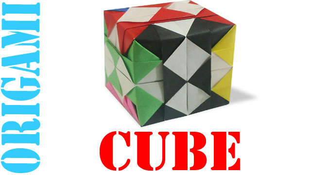 How to Make an Origami 3D Checkered Cube 2 (Hexahedron)!