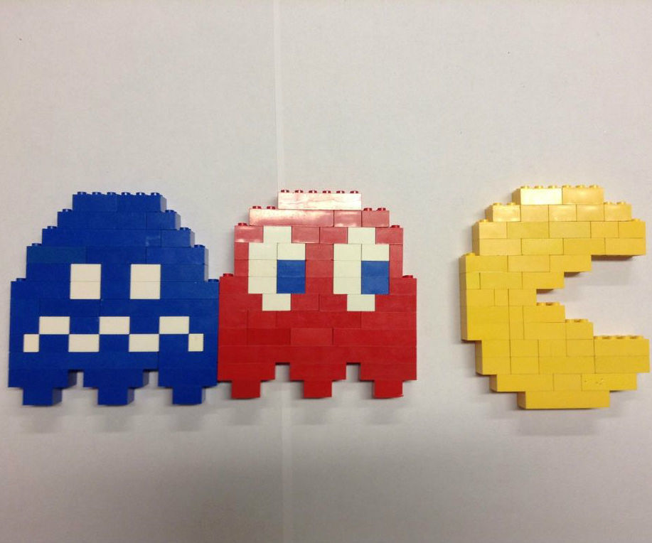 8-bit Pacman Figures