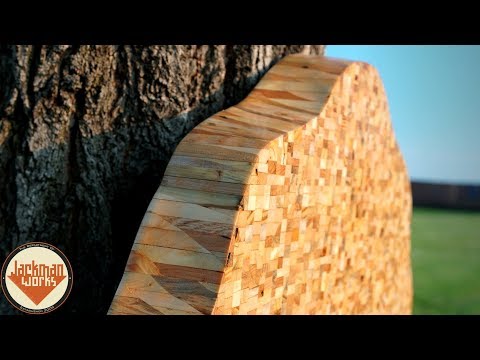 &amp;quot;Live Edge&amp;quot; Pallet Wood Slab and Maple Cookie Wall Art