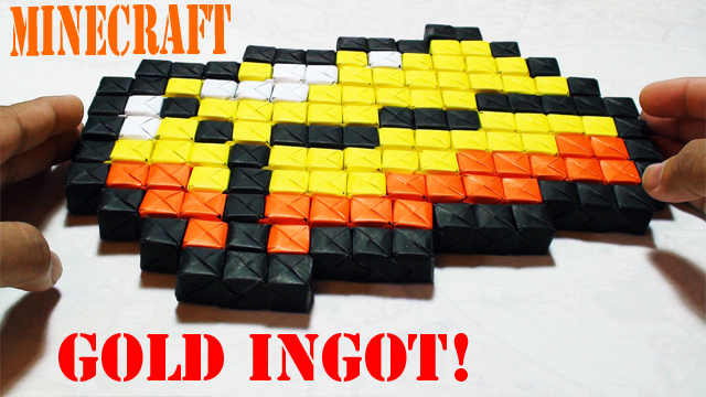 Minecraft Gold (BUDDER) Ingot Origami (Sonobe) Tutorial!