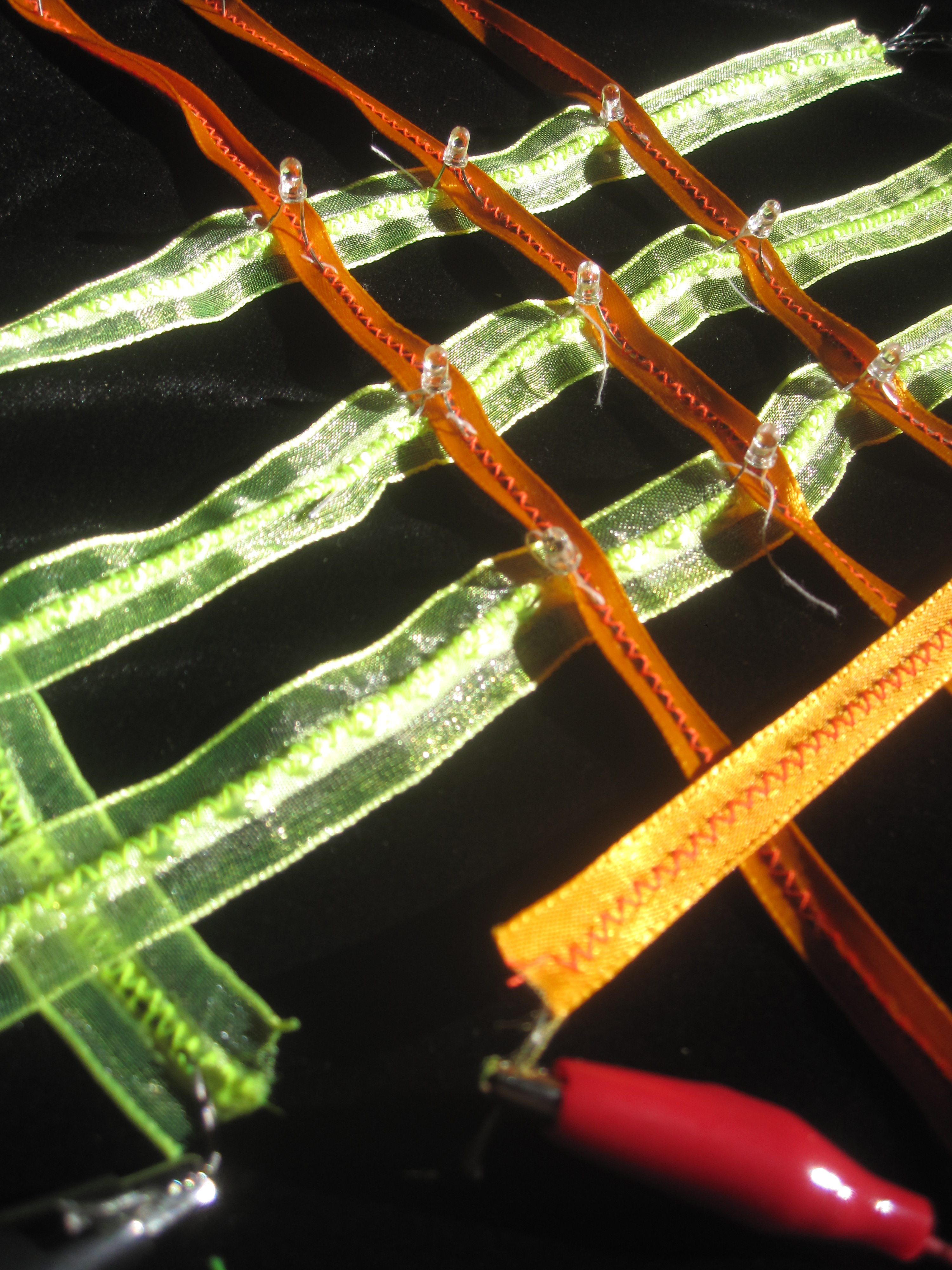 Flexible LED ETextile Ribbon Array