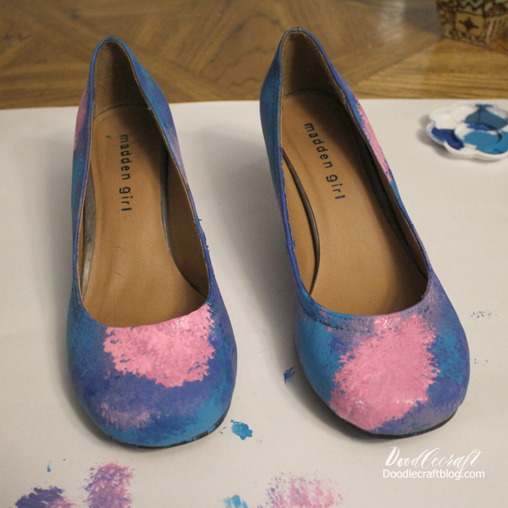 diy galaxy shoes painted craft paint acrylic crafts easy to make upcycle heels geekery sci-fi doctor who (1).JPG